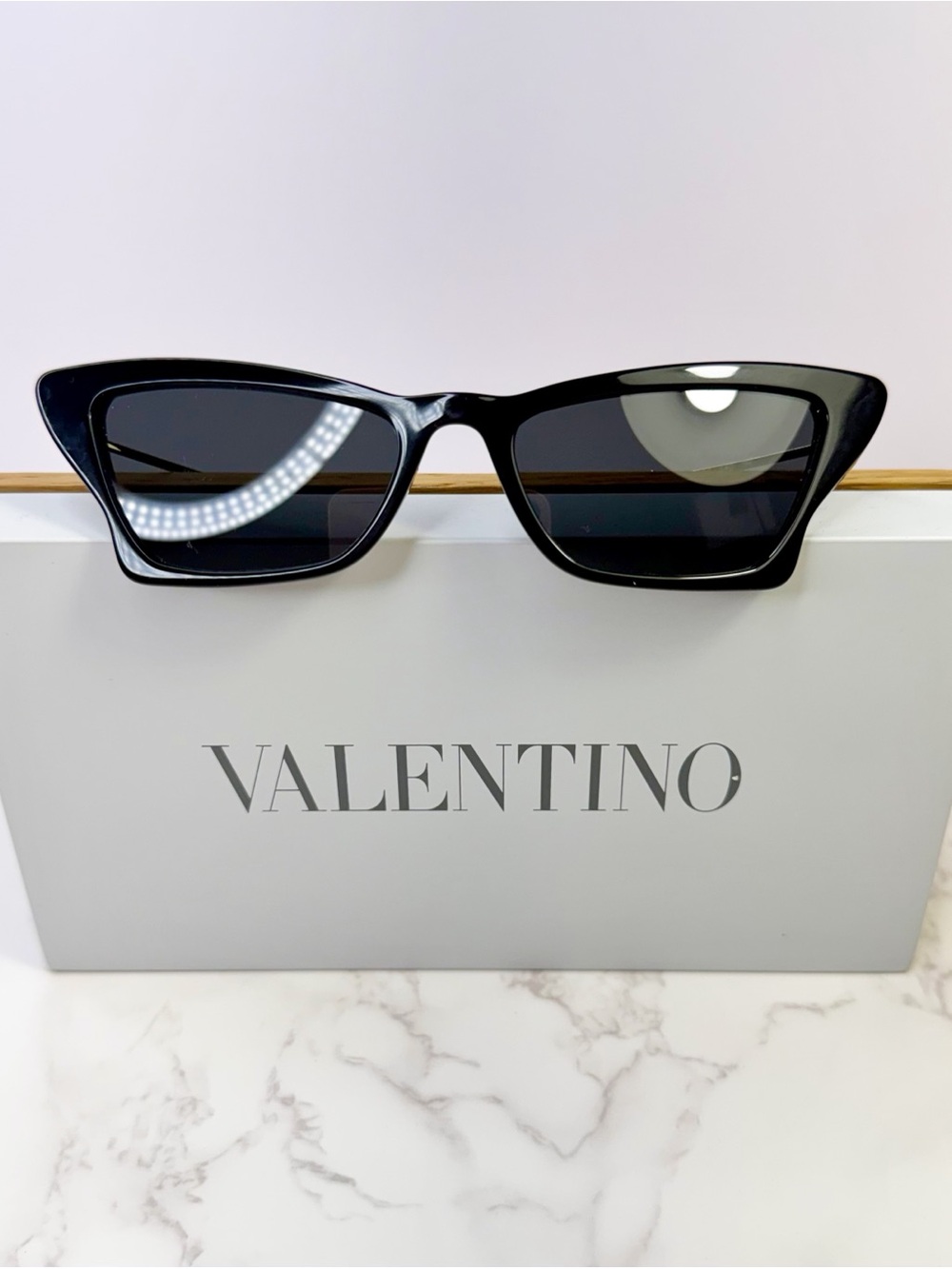 Valentino Garavani Women's Black Cat-Eye Sunglasses